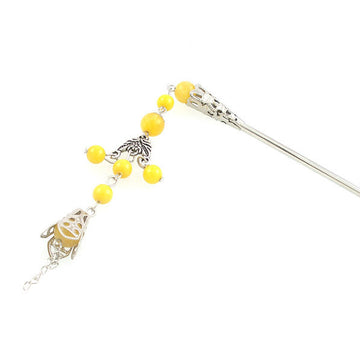 Tibetan Style Hair Stick with Tassel 5.5"